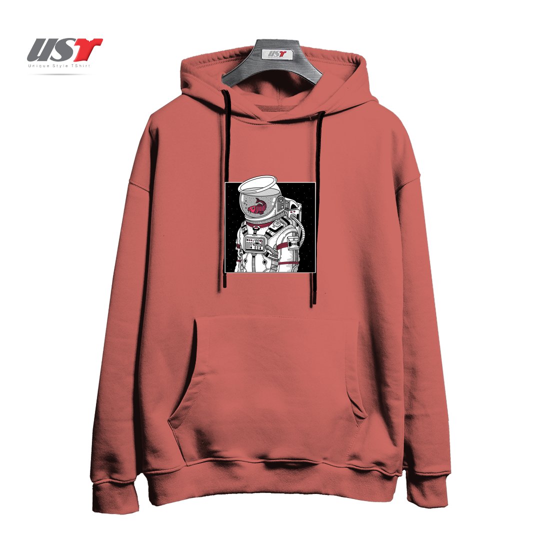 طرح STAR FISH هودی اورسایزرنگ آجری