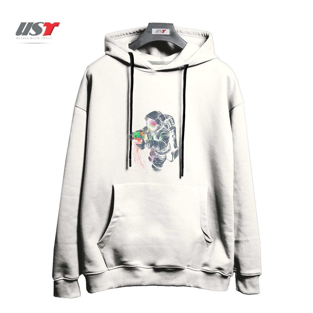 طرح JELLYSPACE هودی اورسایزرنگ سفید