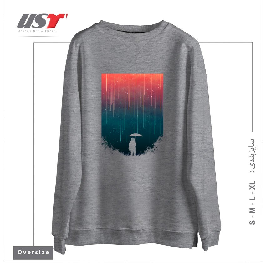 سوییشرت اورسایز طرح METEOR SHOWER1