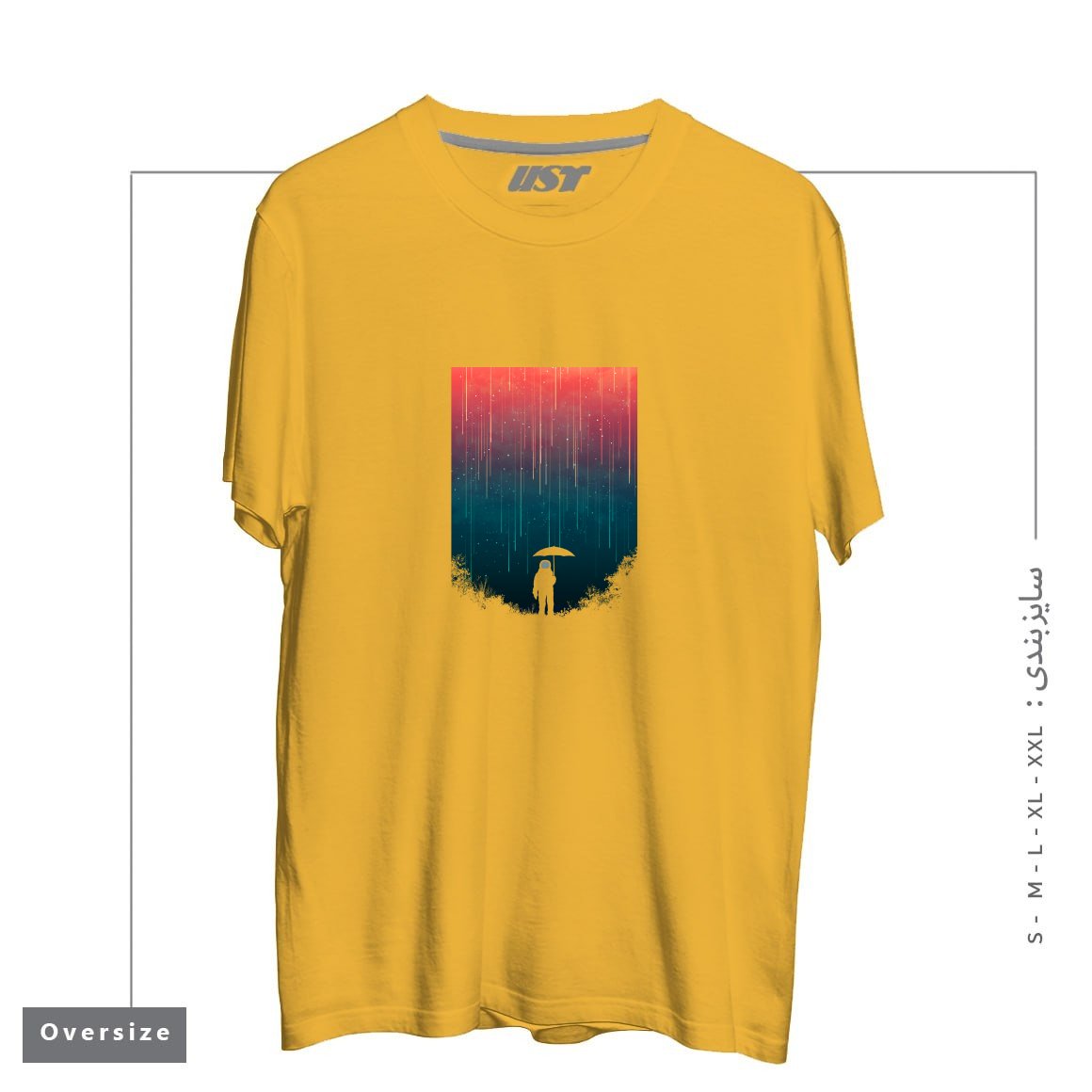 تیشرت اورسایز طرح METEOR SHOWER1
