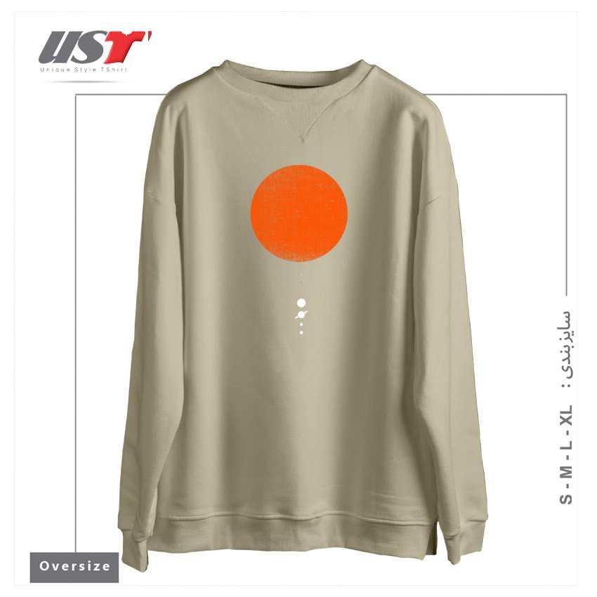 سوییشرت اورسایز طرح MINIMAL SOLAR SYSTEM