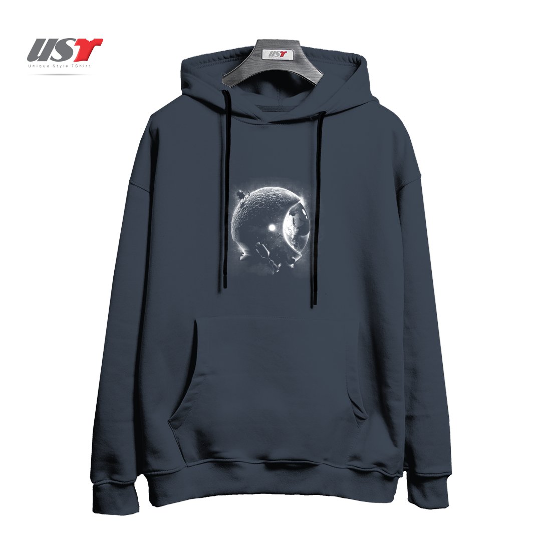 هودی اورسایز طرح MOON'S HELMET