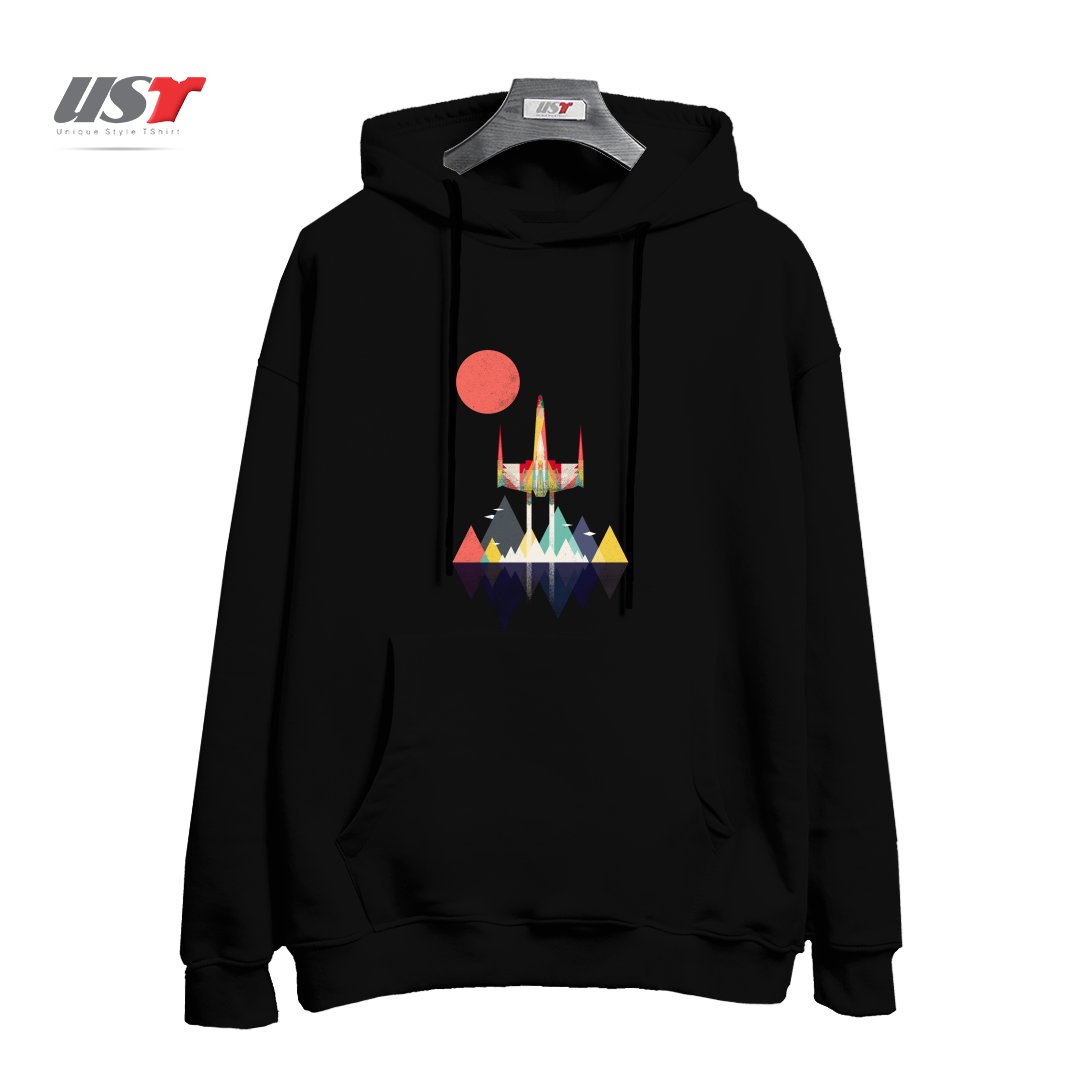 طرح NO TURNING BACK هودی اورسایزرنگ مشکی