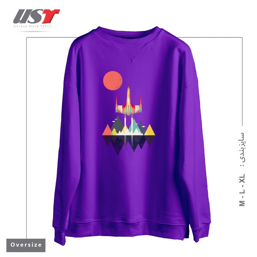 سوییشرت اورسایز طرح NO TURNING BACK