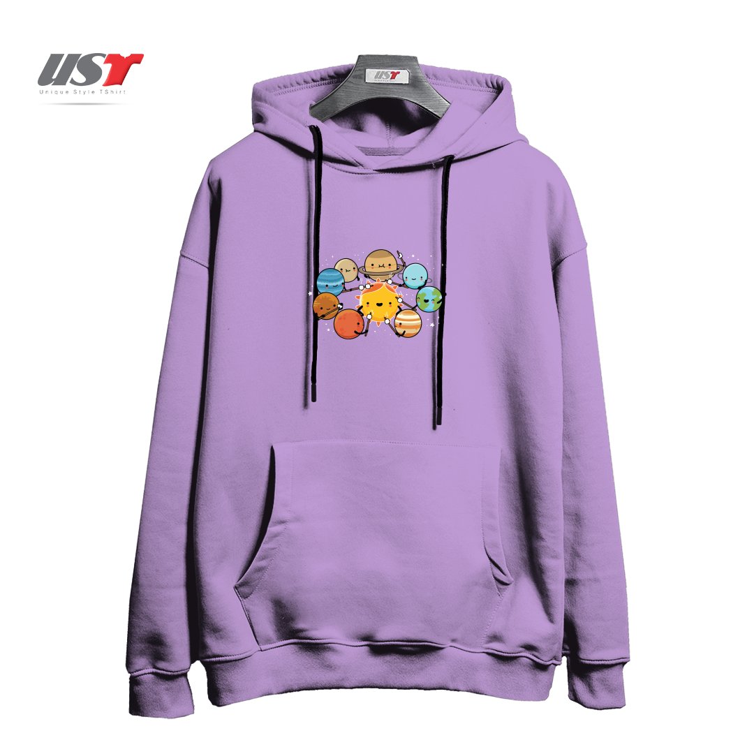 طرح PLANETS CAMPING هودی اورسایزرنگ یاسی