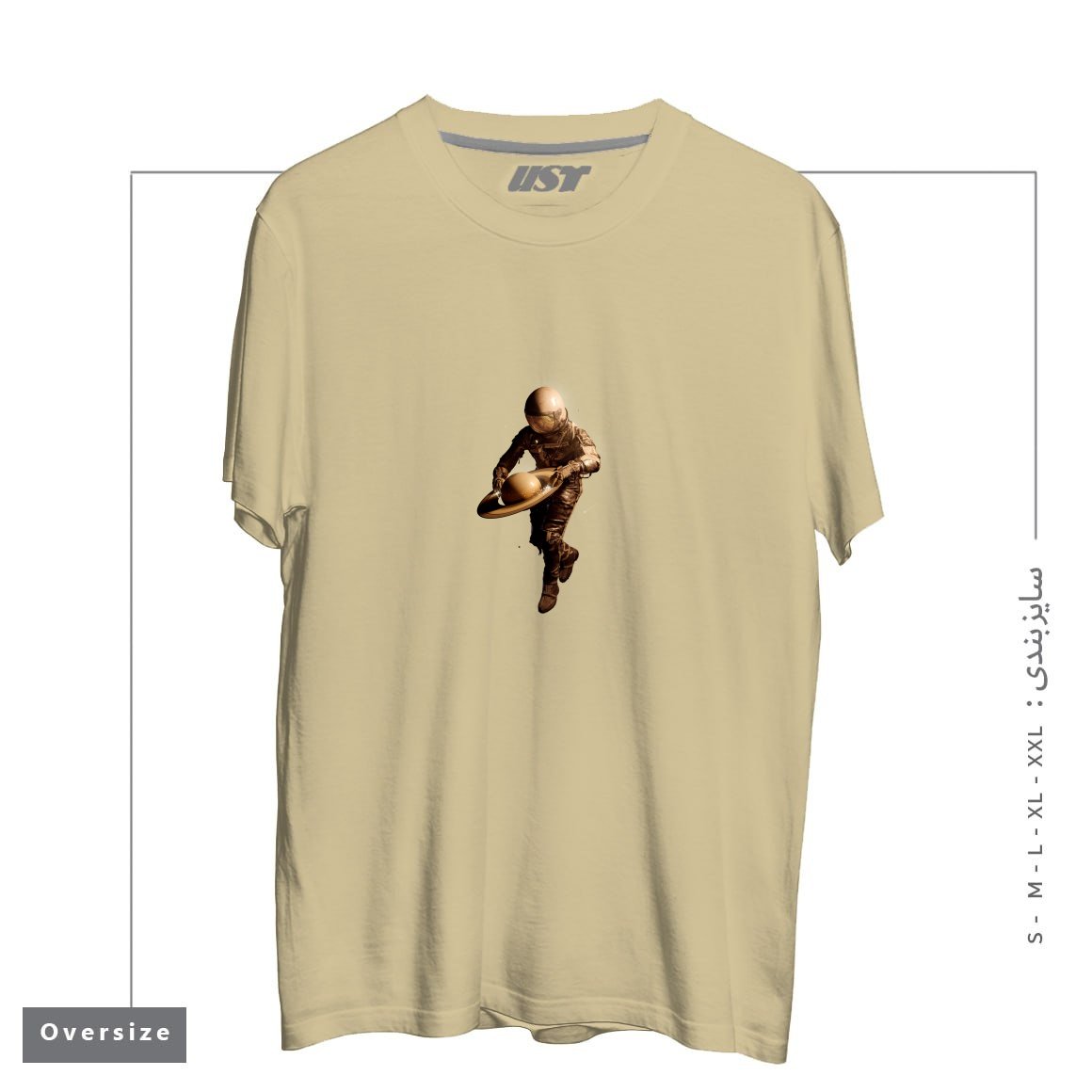 تیشرت اورسایز طرح SATURNTABLE4545