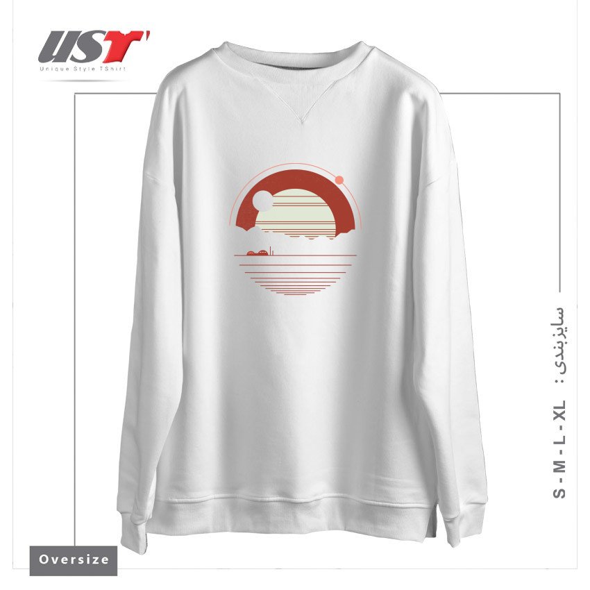 سوییشرت اورسایز طرح SOLITUDE