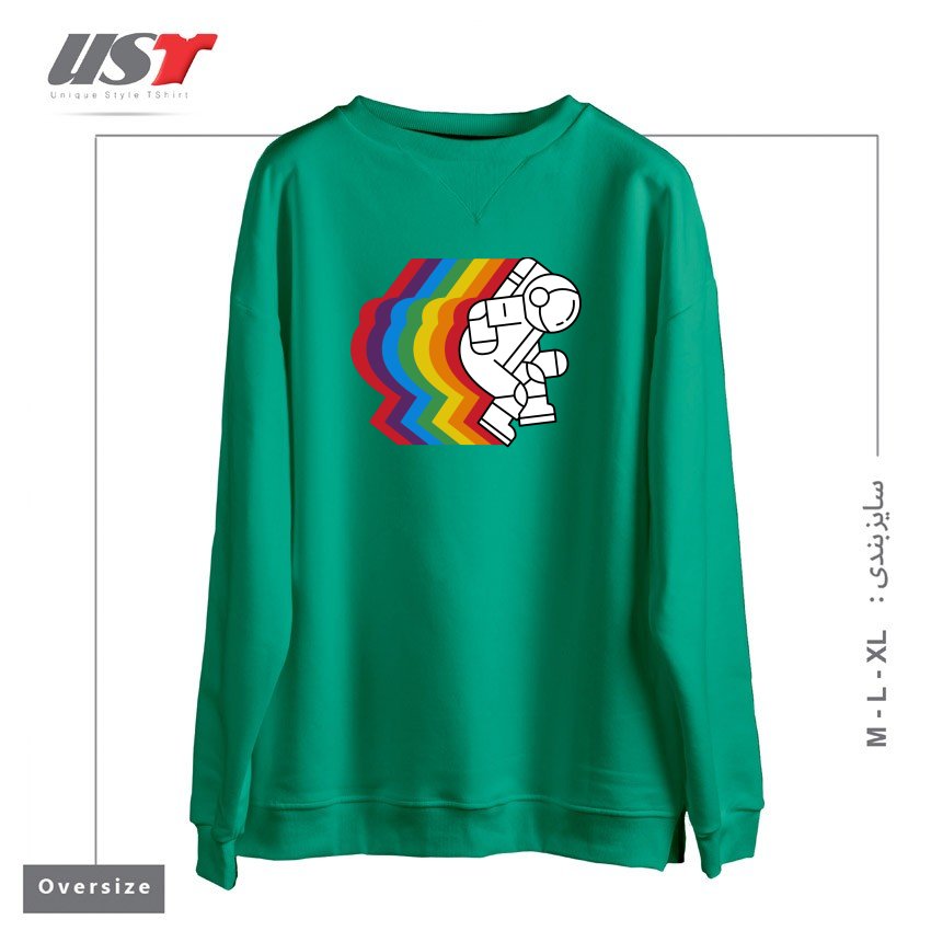 سوییشرت اورسایز طرح SPACE DANCE