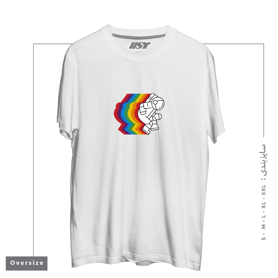 تیشرت اورسایز طرح SPACE DANCE