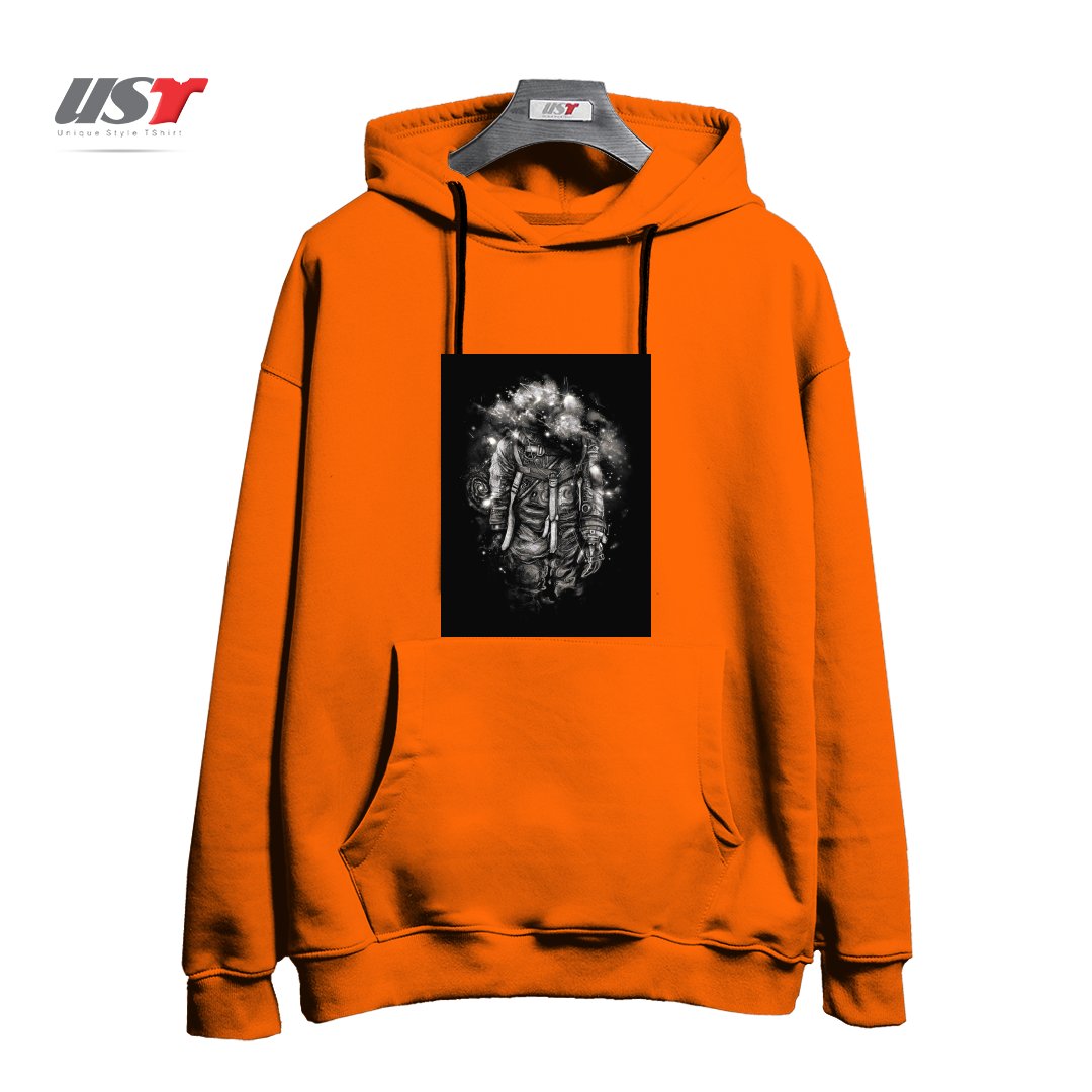 طرح LOST IN COSMIC SHADES هودی اورسایزرنگ نارنجی