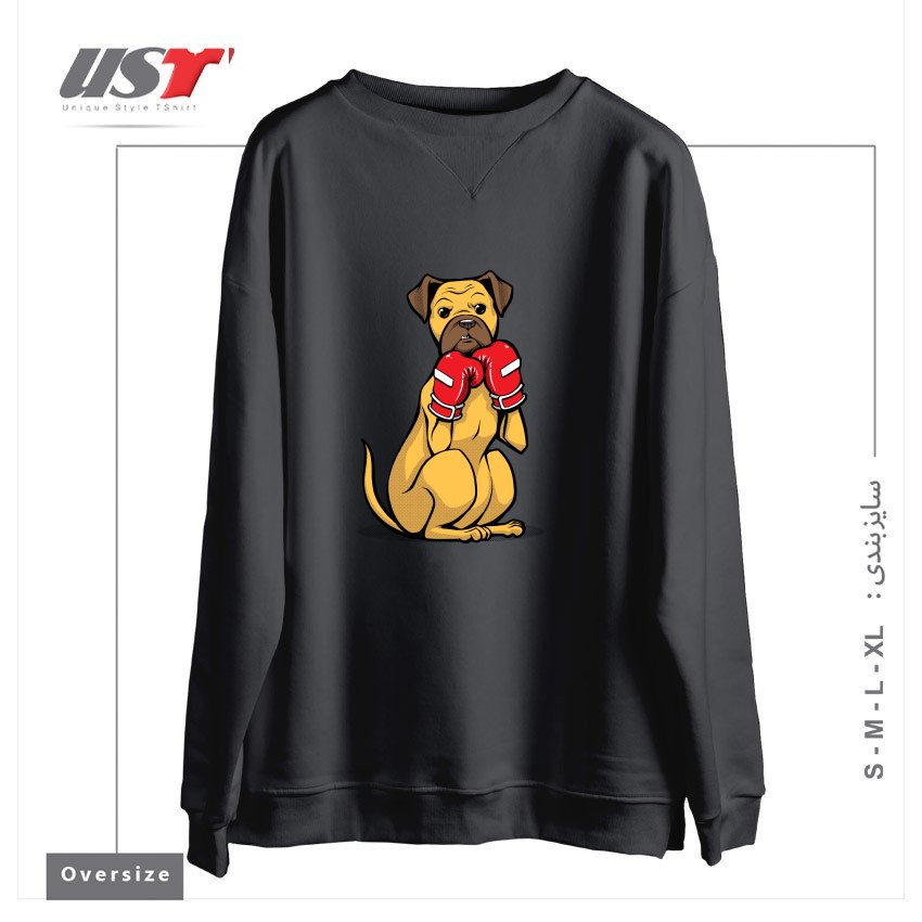 سوییشرت اورسایز طرح BOXING BOXER4114
