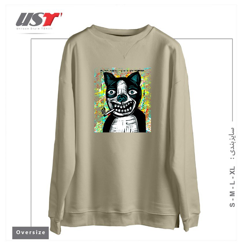 سوییشرت اورسایز طرح DIRTY DOG245454