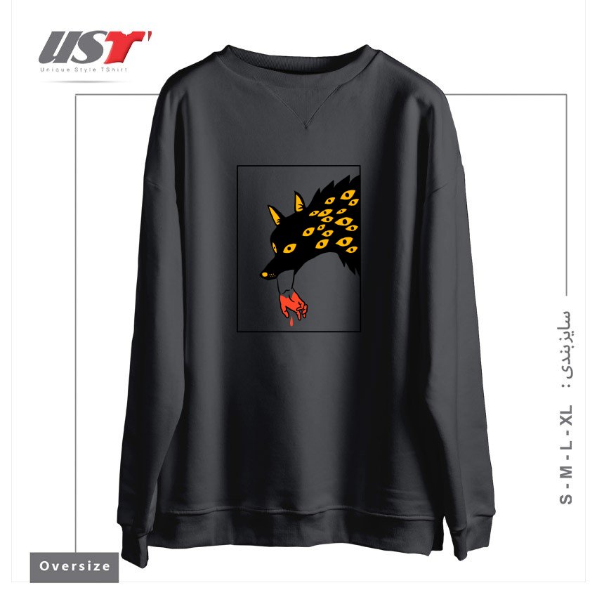 سوییشرت اورسایز طرح EAT THE RICH24154