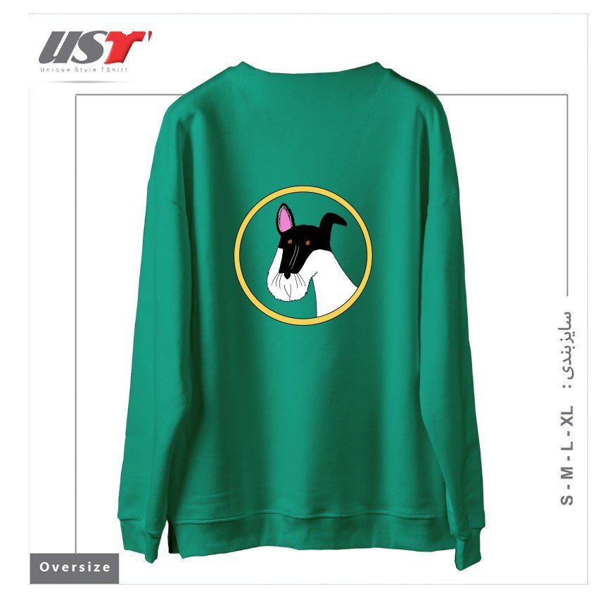 طرح FREDDIE سوییشرت اورسایزرنگ سبز سدری