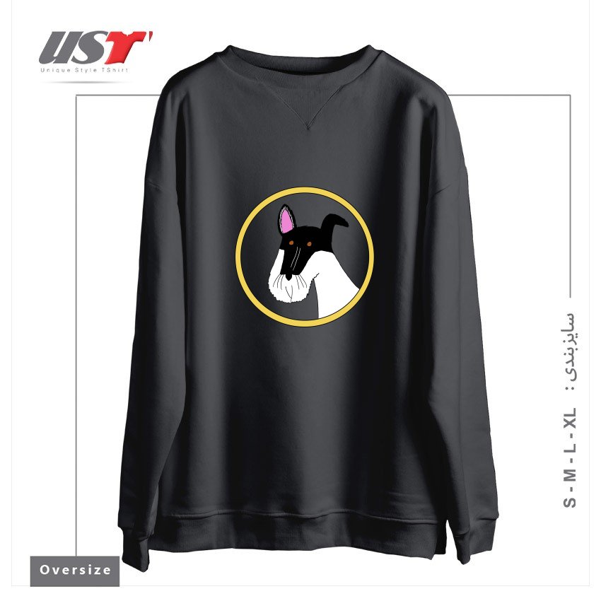 طرح FREDDIE سوییشرت اورسایزرنگ دودی