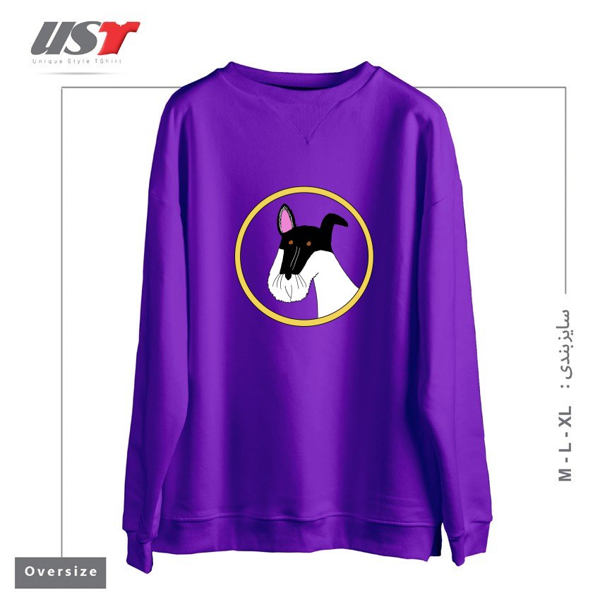 طرح FREDDIE سوییشرت اورسایزرنگ بنفش