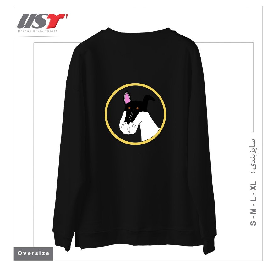 طرح FREDDIE سوییشرت اورسایزرنگ مشکی