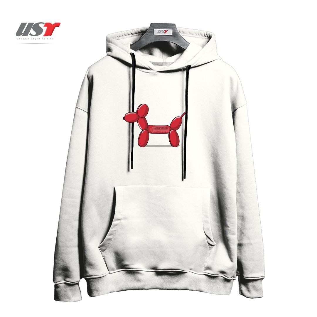 طرح GUILTY DOGGY! هودی اورسایزرنگ سفید