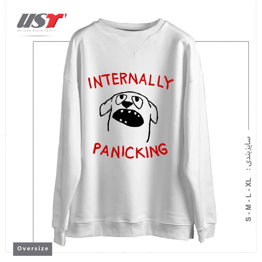 سوییشرت اورسایز طرح PROJECTING CALM