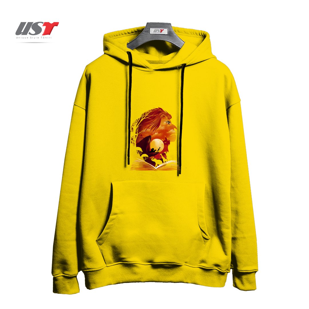 طرح BOOK OF PRIDE ROCK هودی اورسایزرنگ زرد