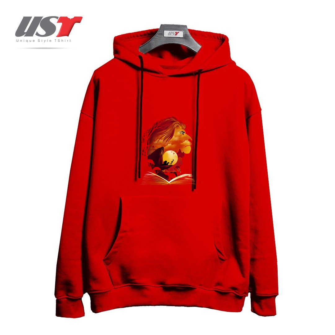 طرح BOOK OF PRIDE ROCK هودی اورسایزرنگ قرمز