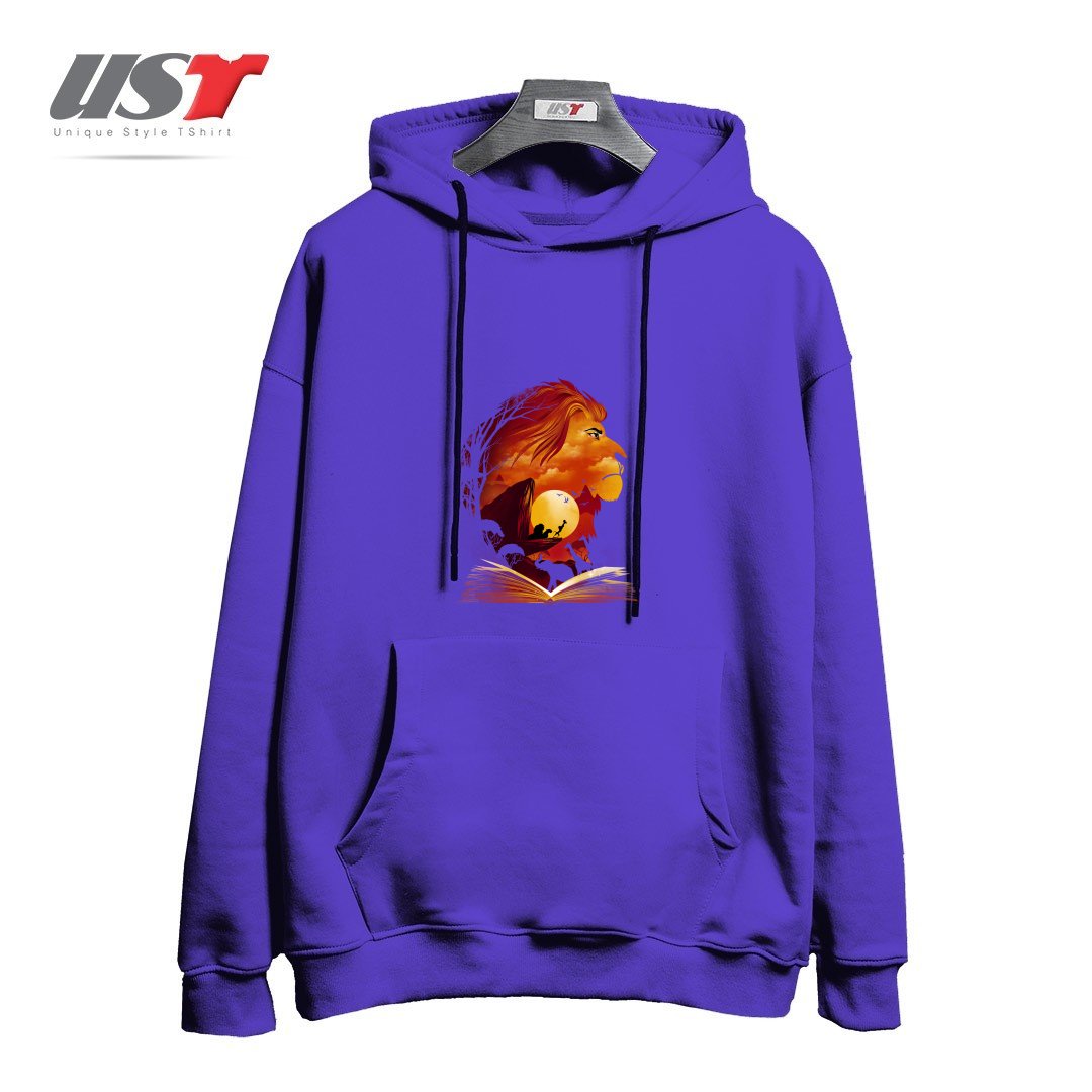 طرح BOOK OF PRIDE ROCK هودی اورسایزرنگ بنفش