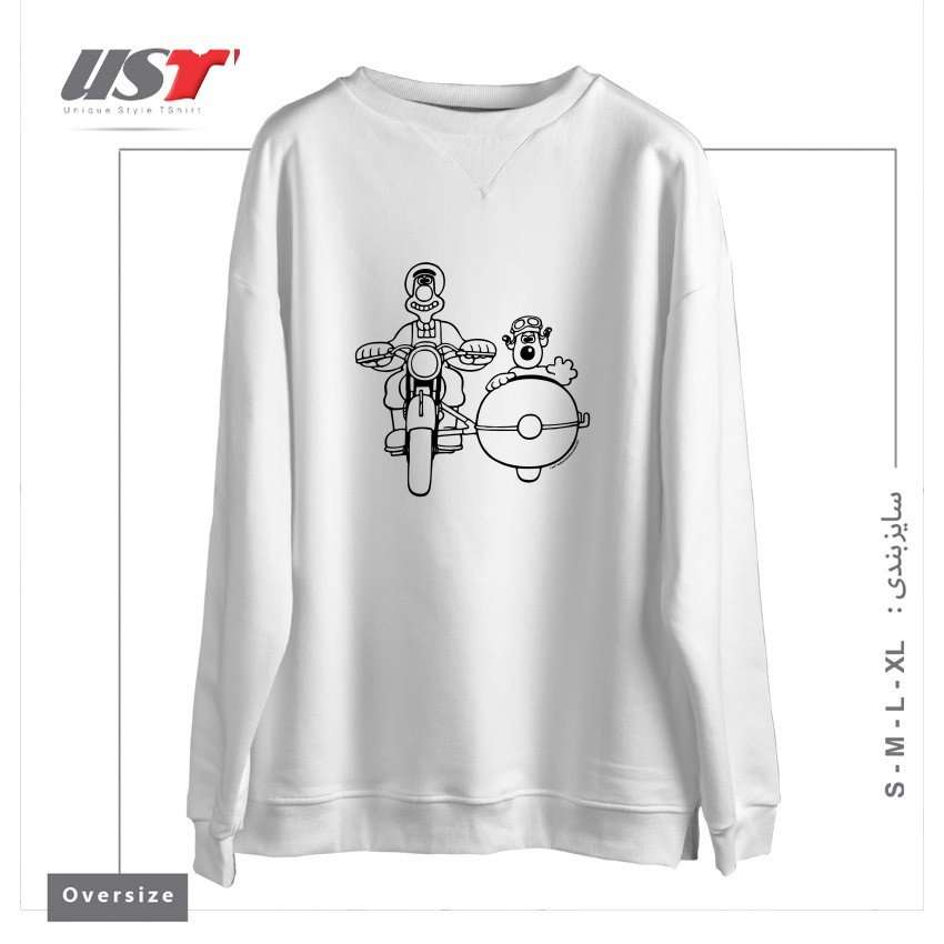 سوییشرت اورسایز طرح RIDE ALONG