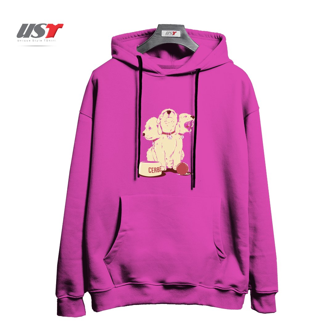 طرح SATAN'S LITTLE HELPER هودی اورسایزرنگ صورتی