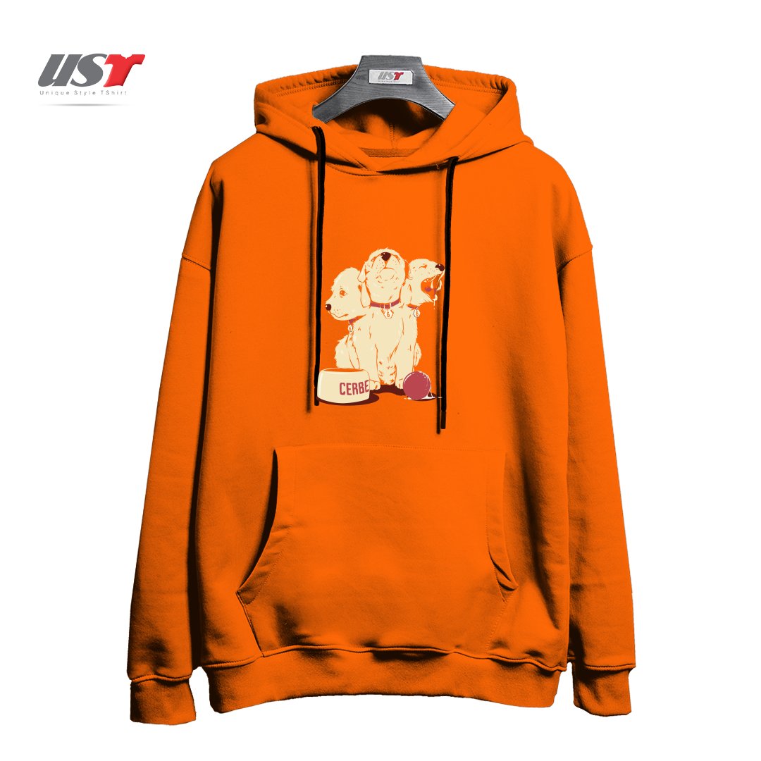 طرح SATAN'S LITTLE HELPER هودی اورسایزرنگ نارنجی