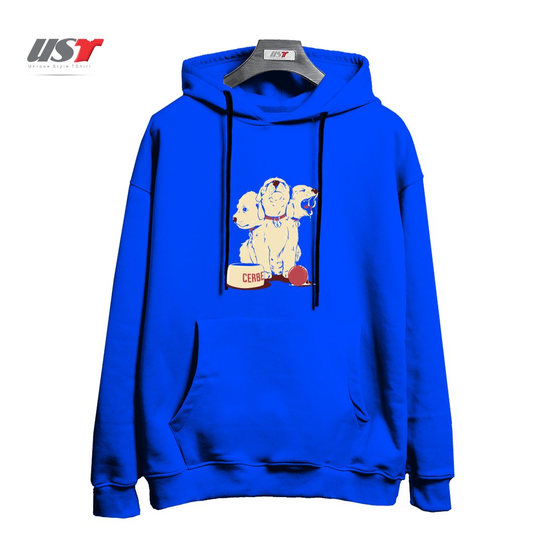 طرح SATAN'S LITTLE HELPER هودی اورسایزرنگ آبی شالی