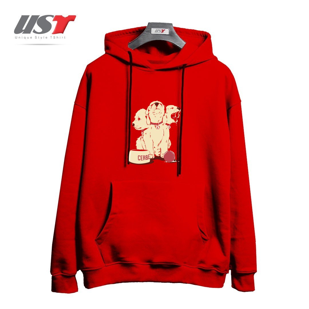 طرح SATAN'S LITTLE HELPER هودی اورسایزرنگ قرمز