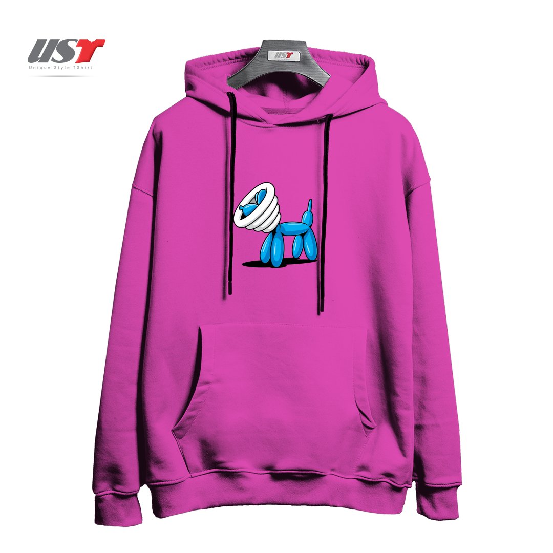 طرح SCRATCHY هودی اورسایزرنگ صورتی