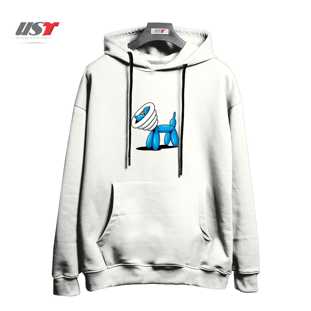 طرح SCRATCHY هودی اورسایزرنگ سفید