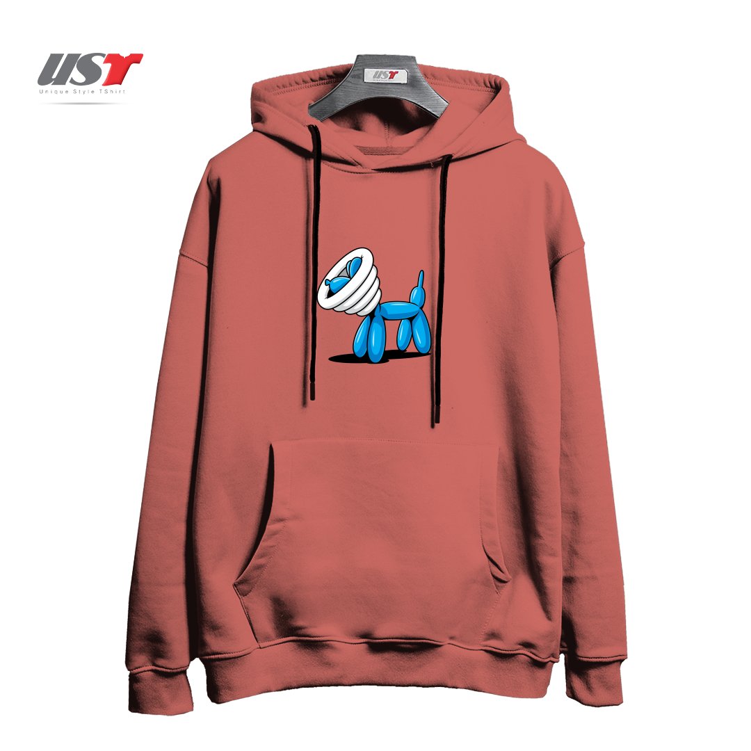 طرح SCRATCHY هودی اورسایزرنگ آجری