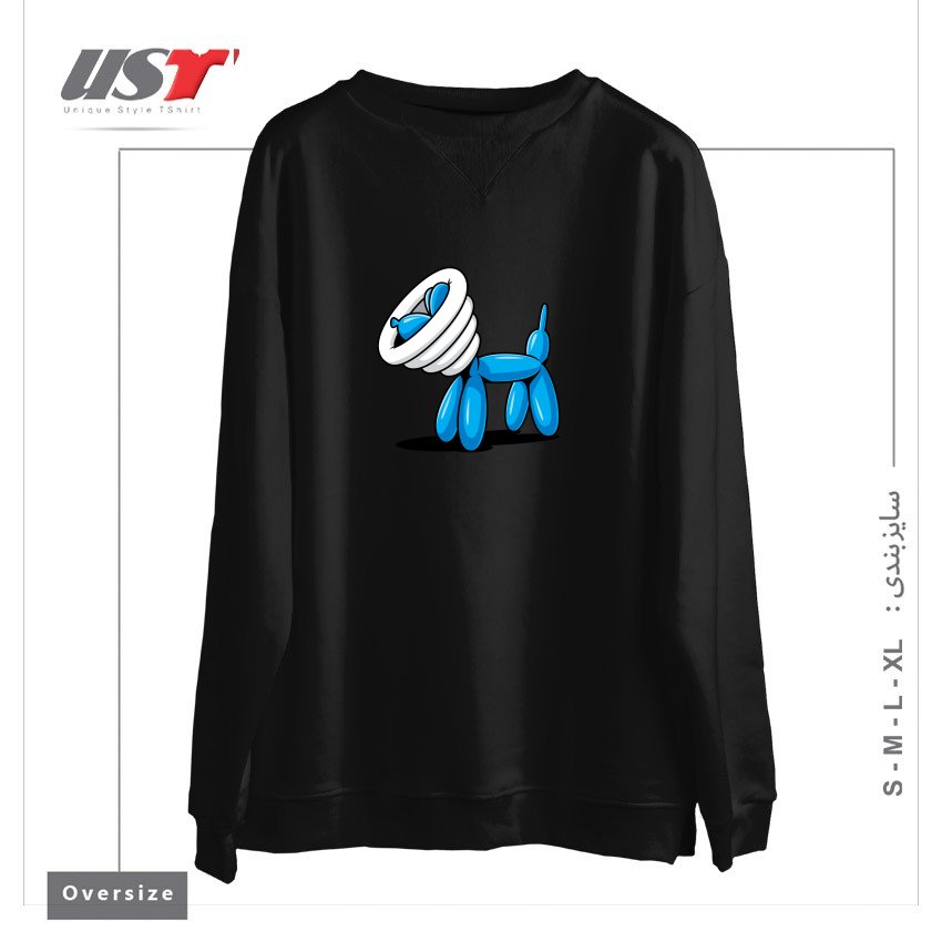 طرح SCRATCHY سوییشرت اورسایزرنگ مشکی