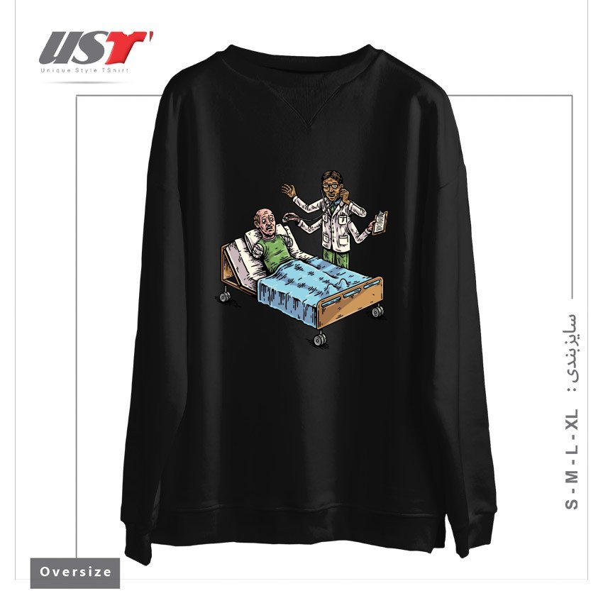 سوییشرت اورسایز طرح BAD DOCTOR