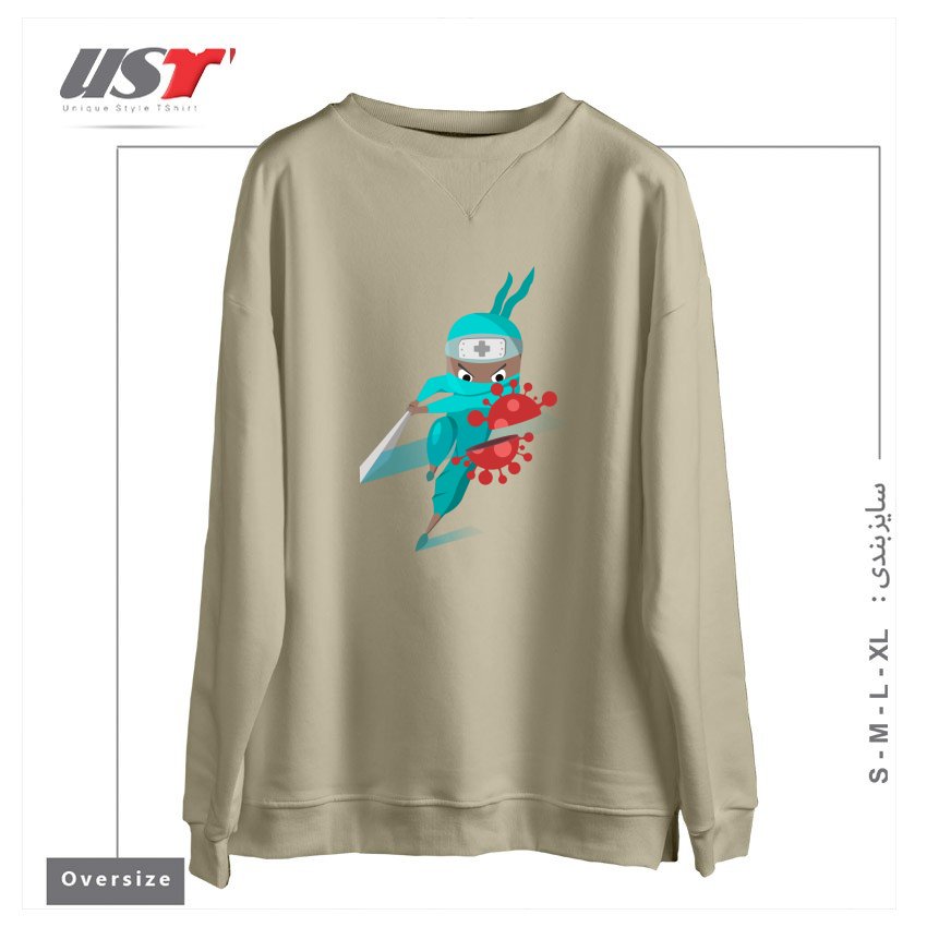 سوییشرت اورسایز طرح CORONAHERO