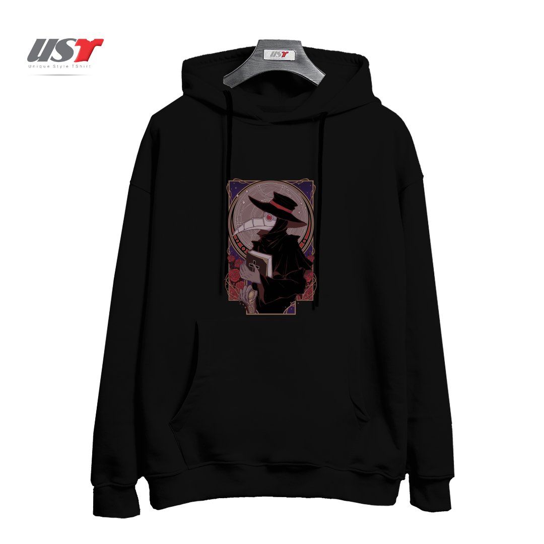 طرح DARK DOCTOR هودی اورسایزرنگ مشکی