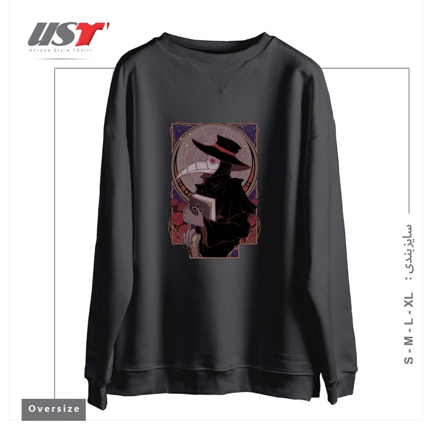سوییشرت اورسایز طرح DARK DOCTOR