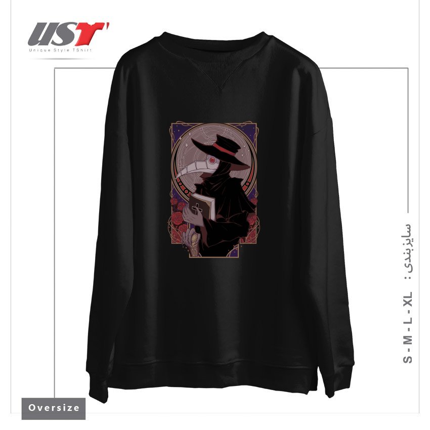 سوییشرت اورسایز طرح DARK DOCTOR