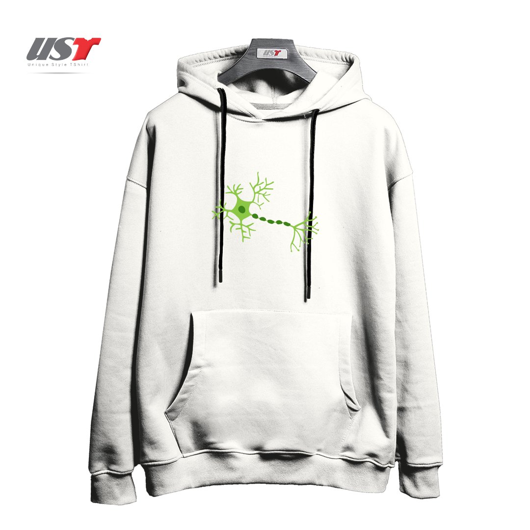 طرح DIGITAL NEURONS هودی اورسایزرنگ سفید