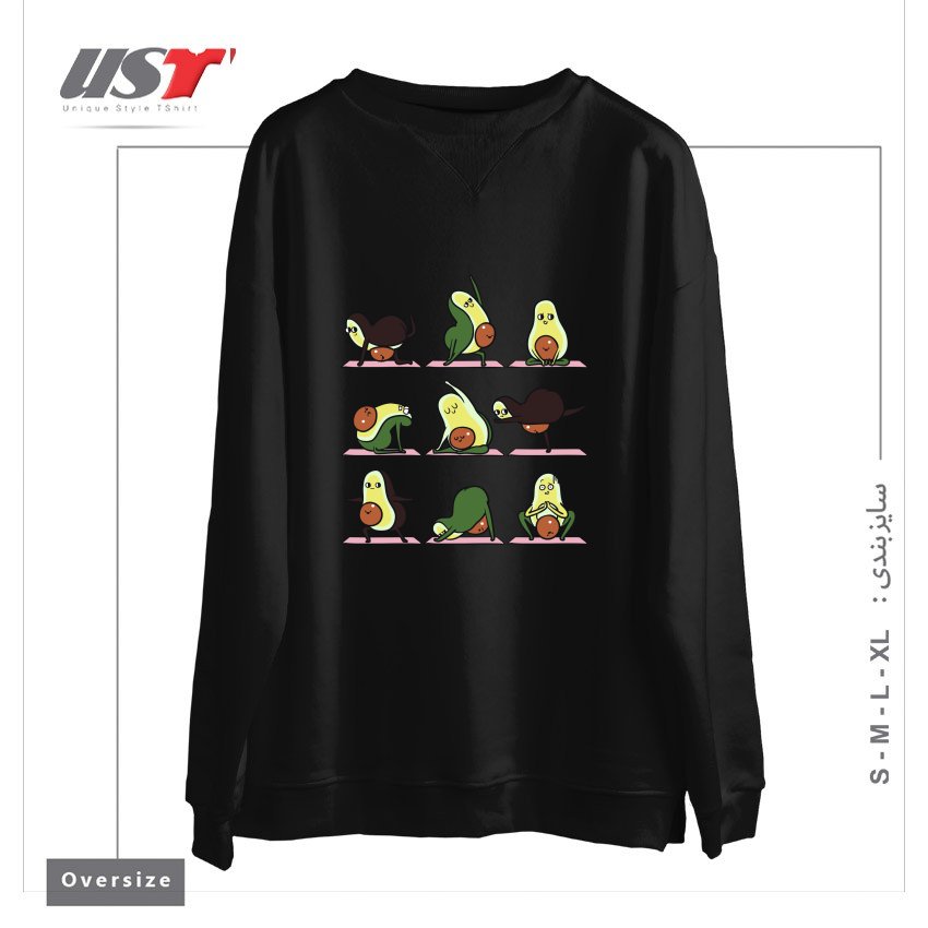 سوییشرت اورسایز طرح PREGNANCY AVOCADO YOGA