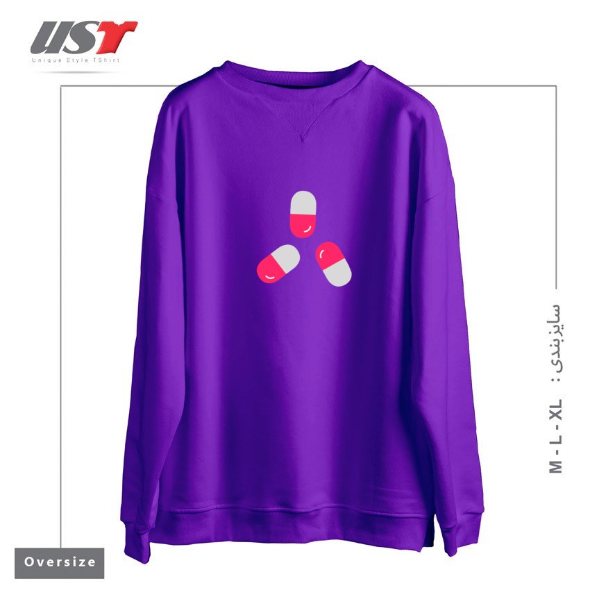 سوییشرت اورسایز طرح MEDICINE PILLS