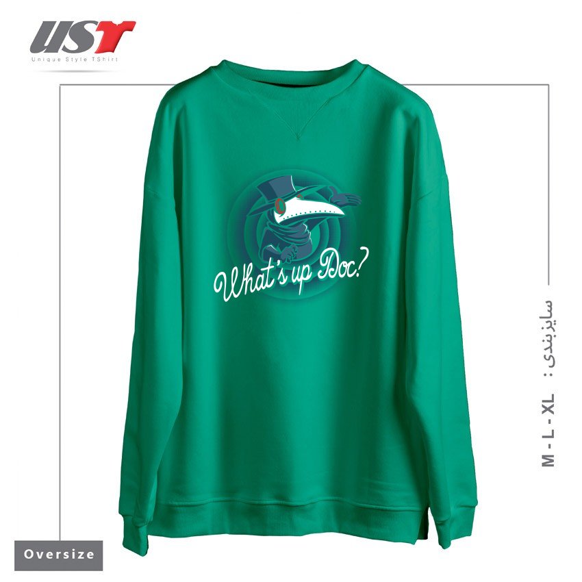 سوییشرت اورسایز طرح PLAGUE DOC