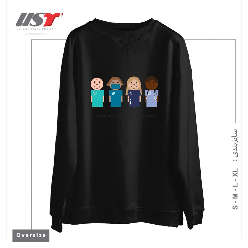 سوییشرت اورسایز طرح SUPERDOCS