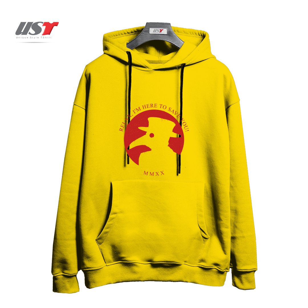 طرح THE PLAGUE DOCTOR -  CORONAVIRUS EDITION هودی اورسایزرنگ زرد