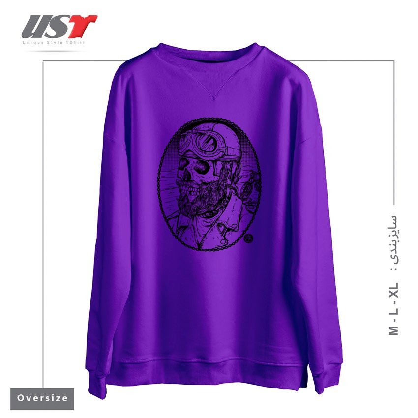 سوییشرت اورسایز طرح - BIKER -54