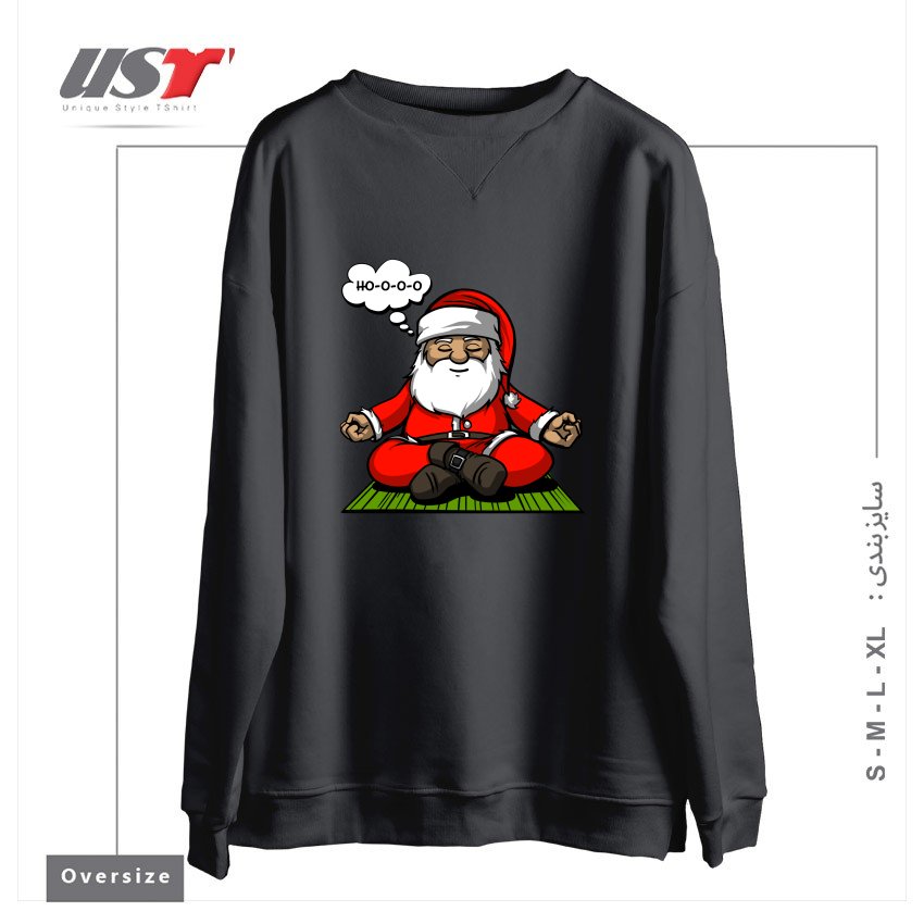 سوییشرت اورسایز طرح SANTA MEDITATION