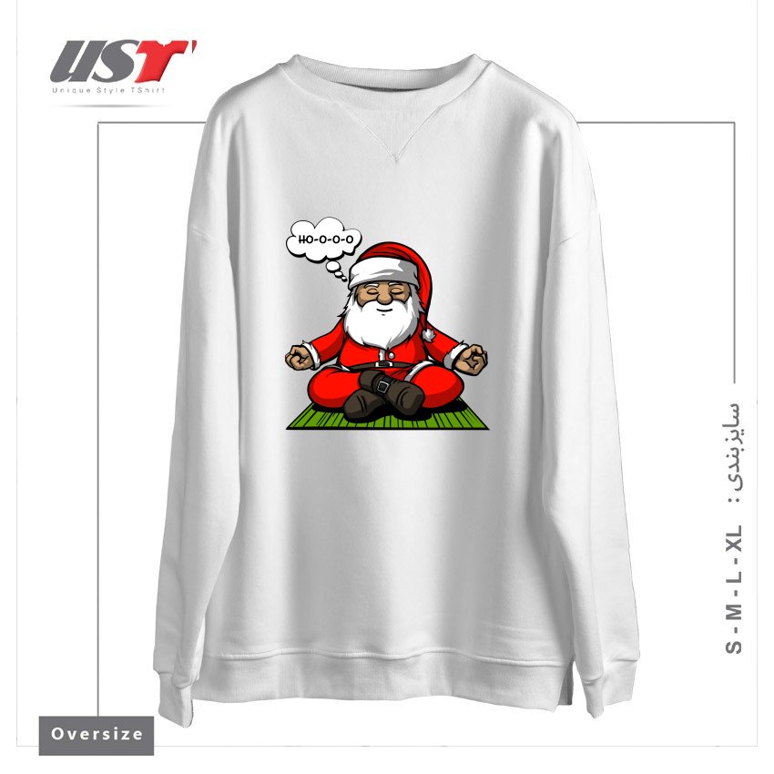 سوییشرت اورسایز طرح SANTA MEDITATION