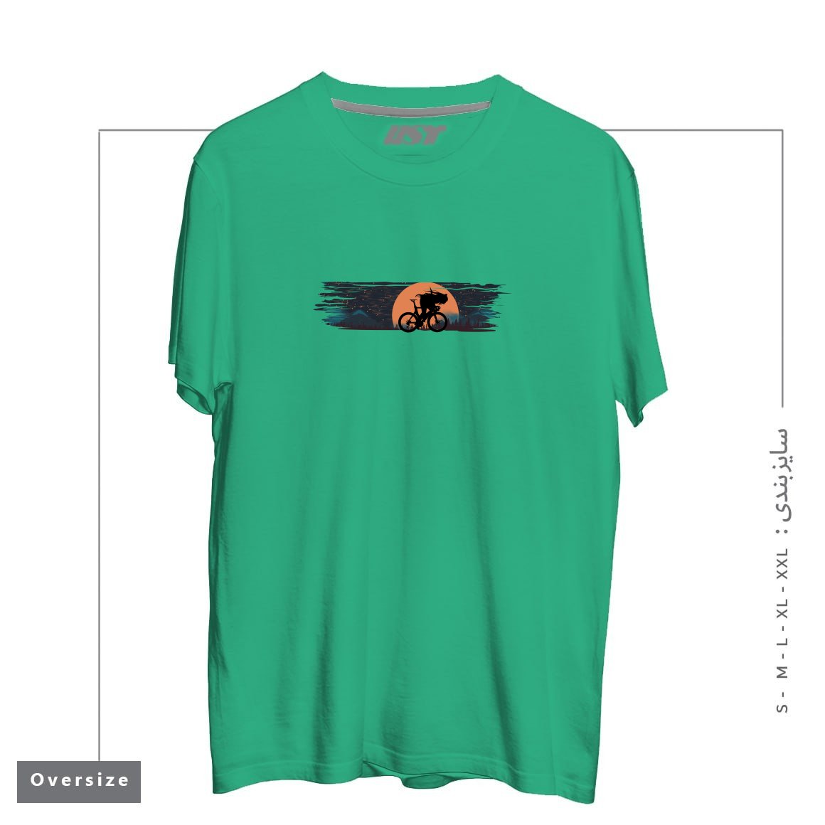 طرح ANIME BIKE PUNK GIRLS تیشرت اورسایزرنگ سبز